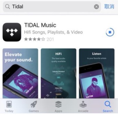App Store搜尋TIDAL